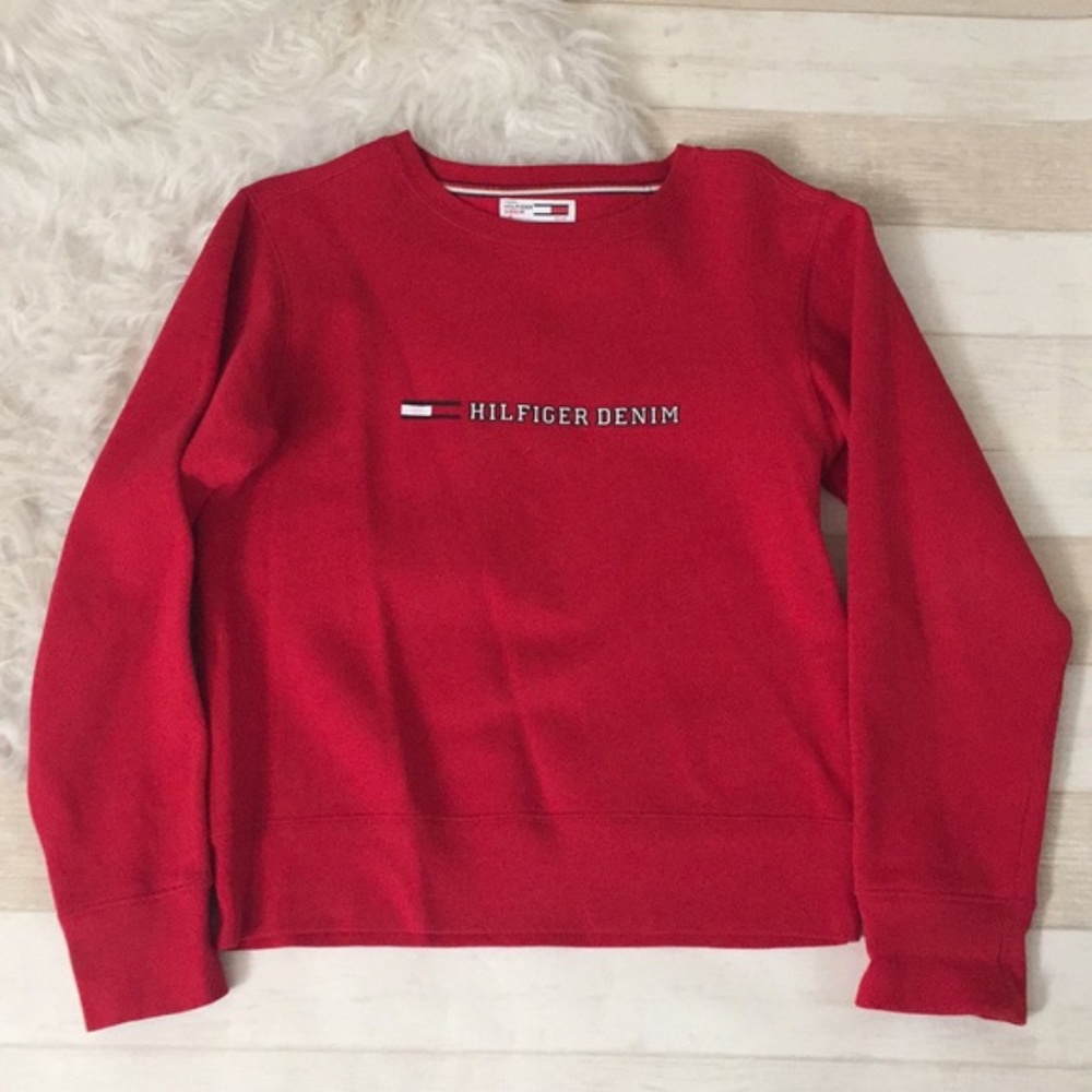 Tommy Hilfiger red basic sweatshirt